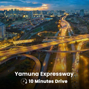 distance of Yamuna expressway from novel organic farms